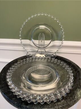 Imperial Glass Set of 4 -6.5” Candlewick plates